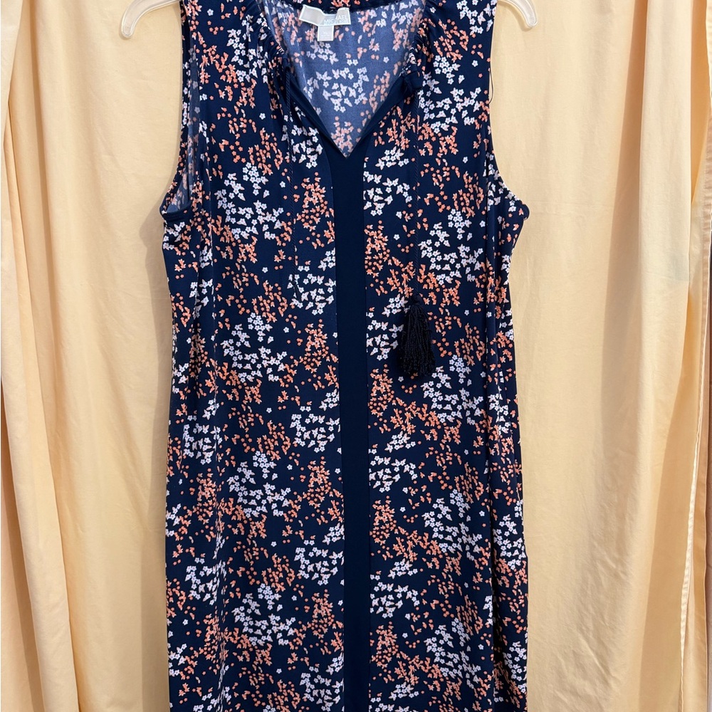 Michael Kors Navy and coral Floral Dress